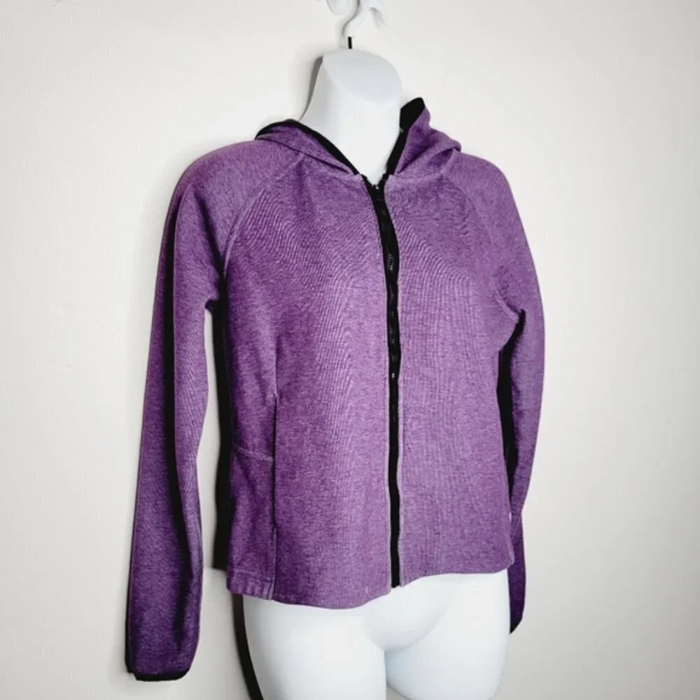 Layers 8 Heathered Purple Zip Up Hoodie - Picture 2 of 8